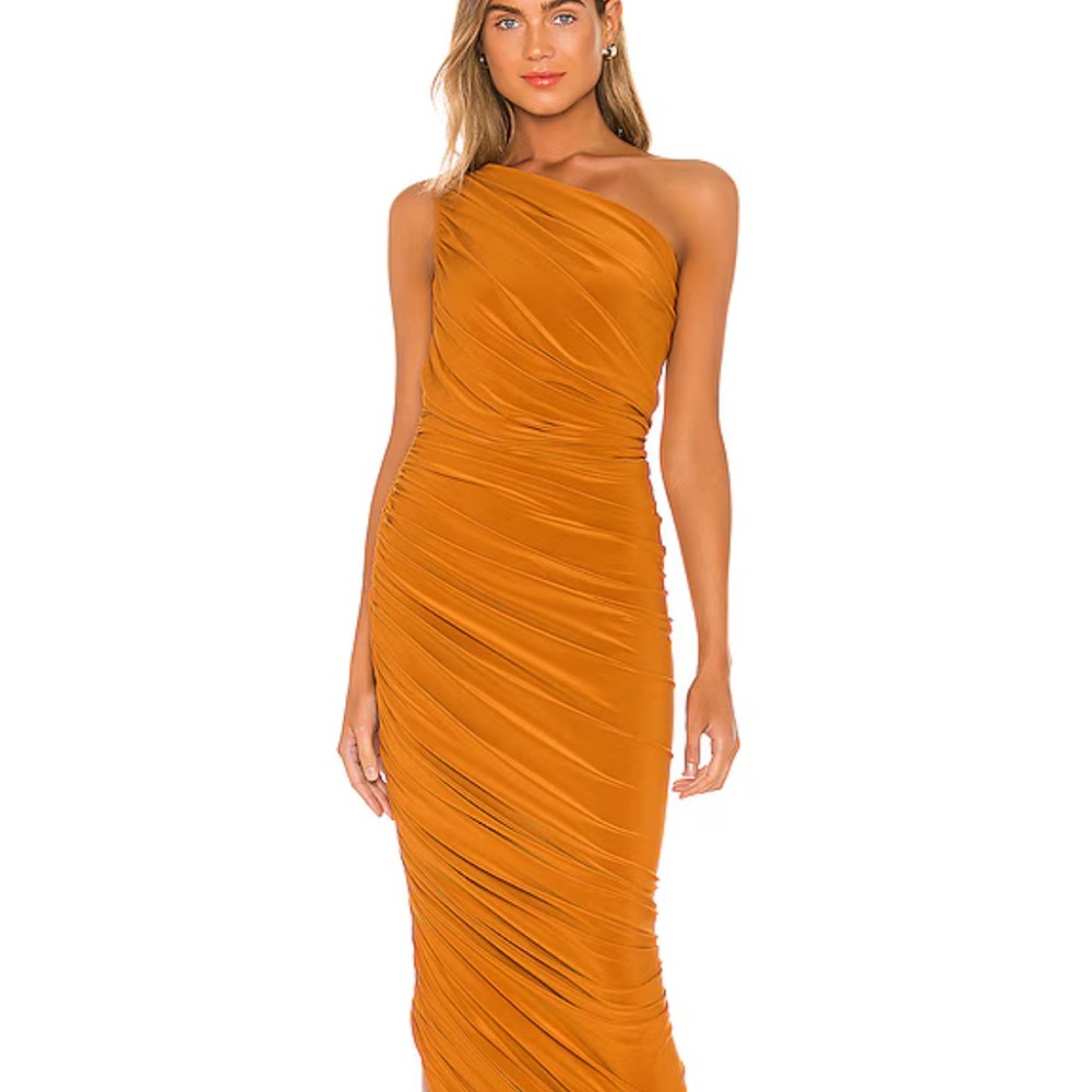 Diana Gown in Bronze- Norma Kamali